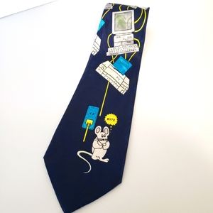 Mens Tie Computer Mouse Handmade